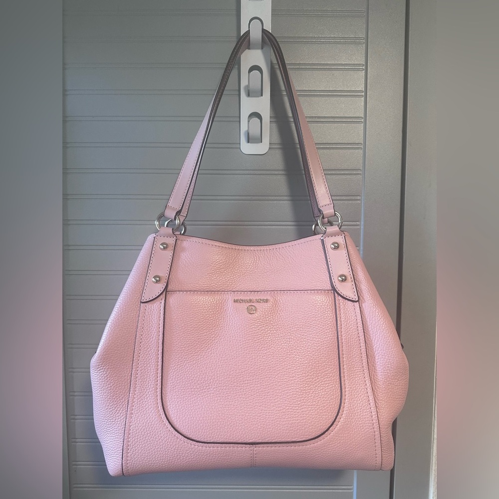 Michael Kors Molly Large Pebbled Leather Tote in Smokey Rose NWOT MSRP:$348